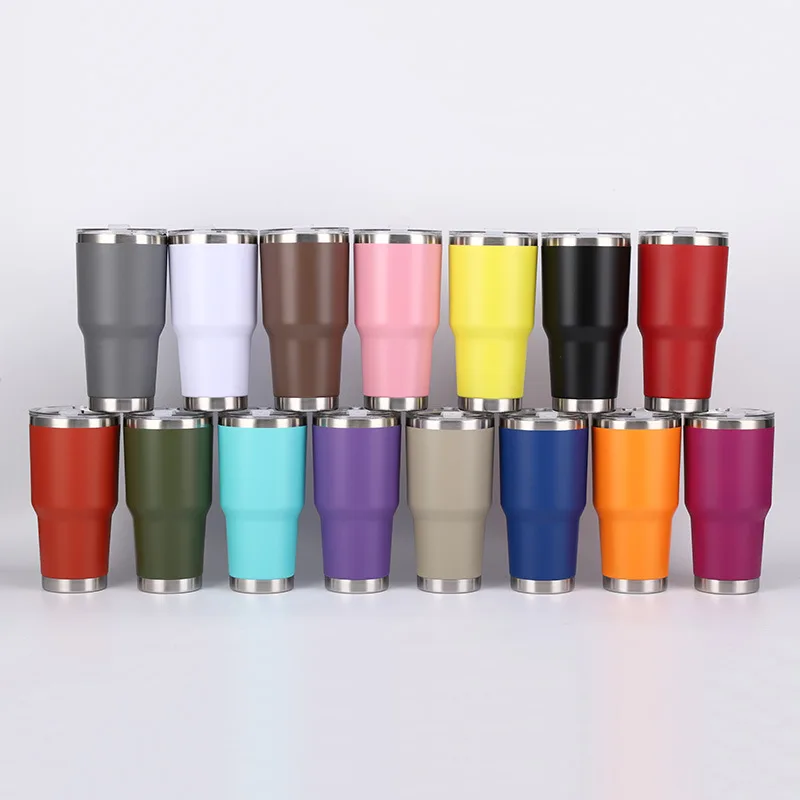 

30OZ 20OZ Wholesale Insulated 304 yeticooler Stainless Steel Car Cups Thermos Tumbler Coffee Mug Water Bottle with straw lid