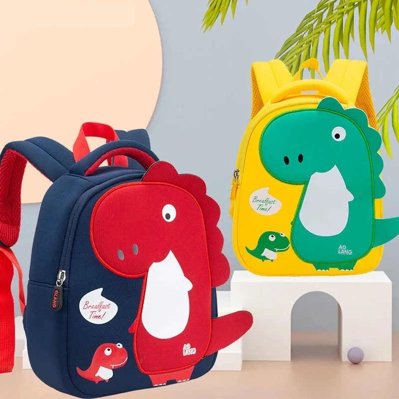 

New Children Schoolbags 3D Dinosaur Cartoon Kids Bag Cute Toddler School Boys Backpack Kindergarten, As picture