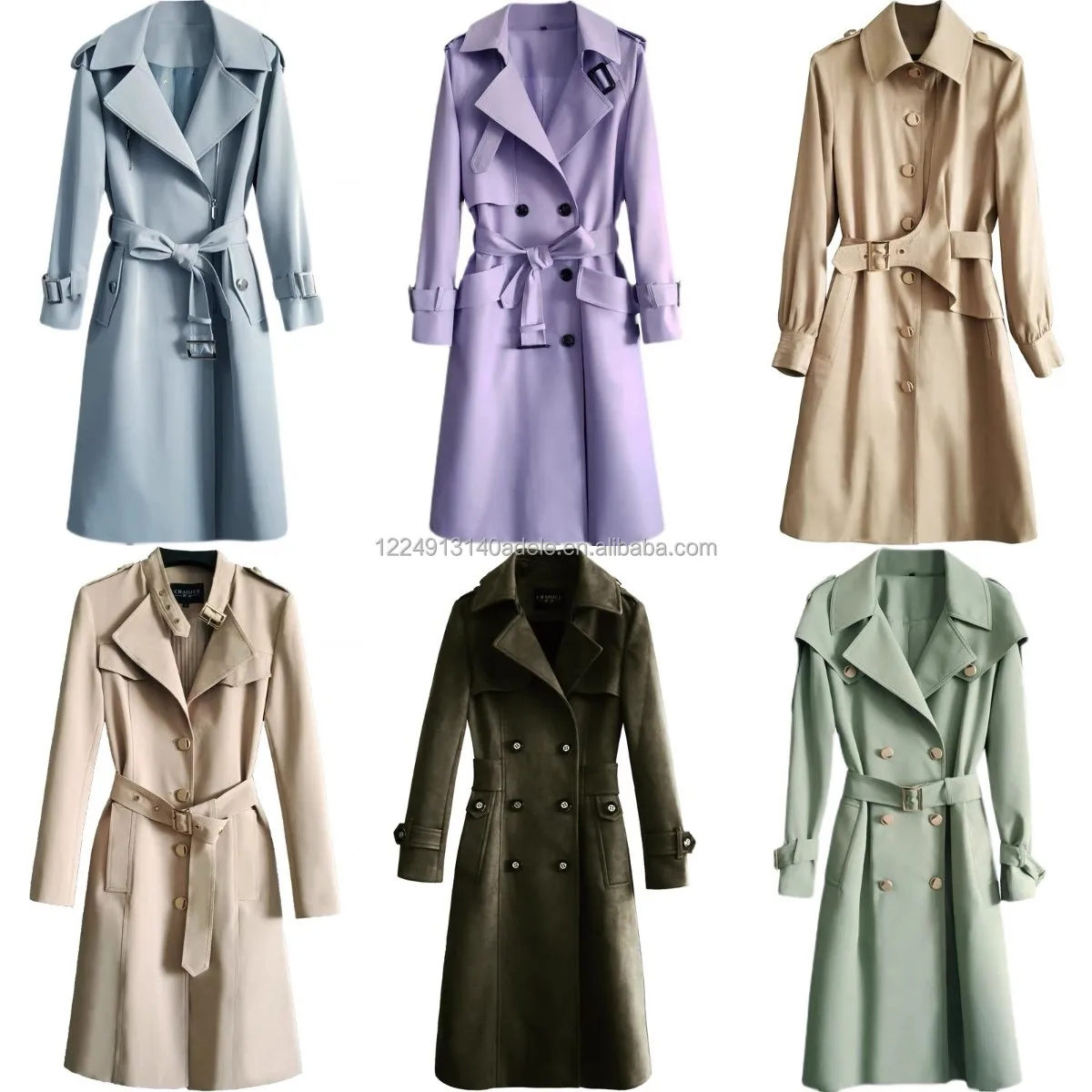 

Fashionable Thicken Lace-up Wool Coats Women's Slim Mature Wool Cashmere Coats For Women Autumn Winter Clothing