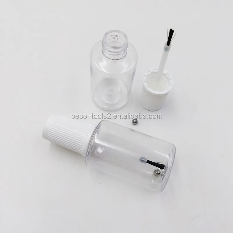 Small empty 20ml plastic touch up bottle with brush