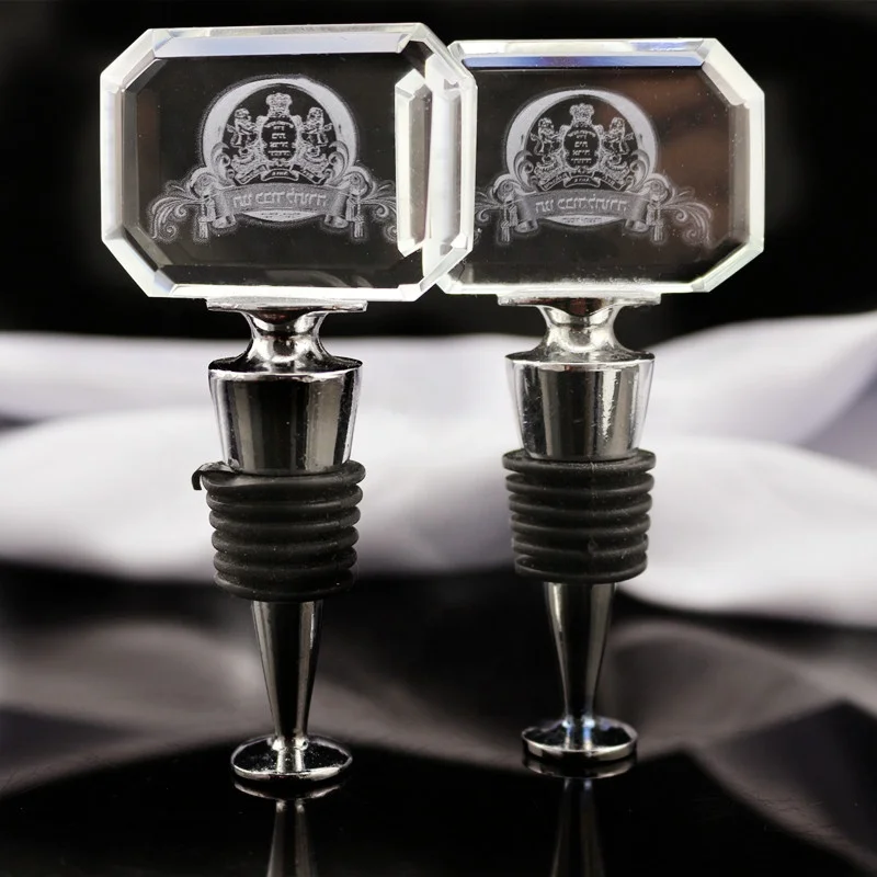 Custom 3d Laser Crystal Wine Bottle Stopper For Event Gifts/wine