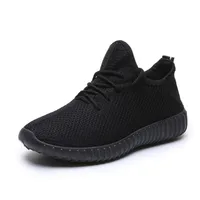 

2019 Fashion knitted upper summer ladies sports shoes black sneakers for women