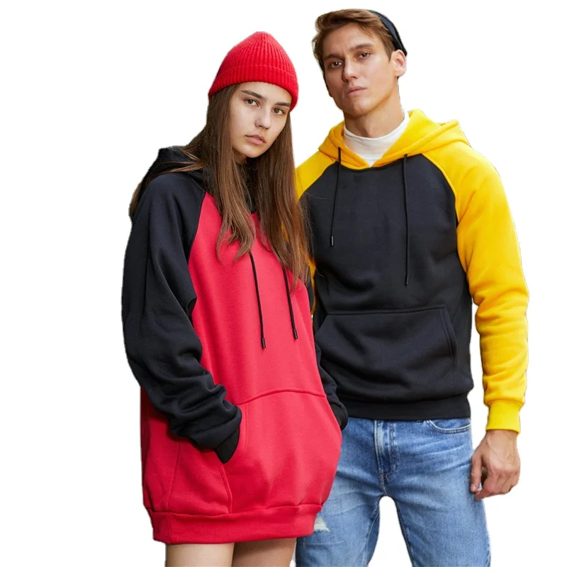 

Custom American Euro Size Unisex Sweater Pullover Terry Two Color Pigment Dyed Hoodies