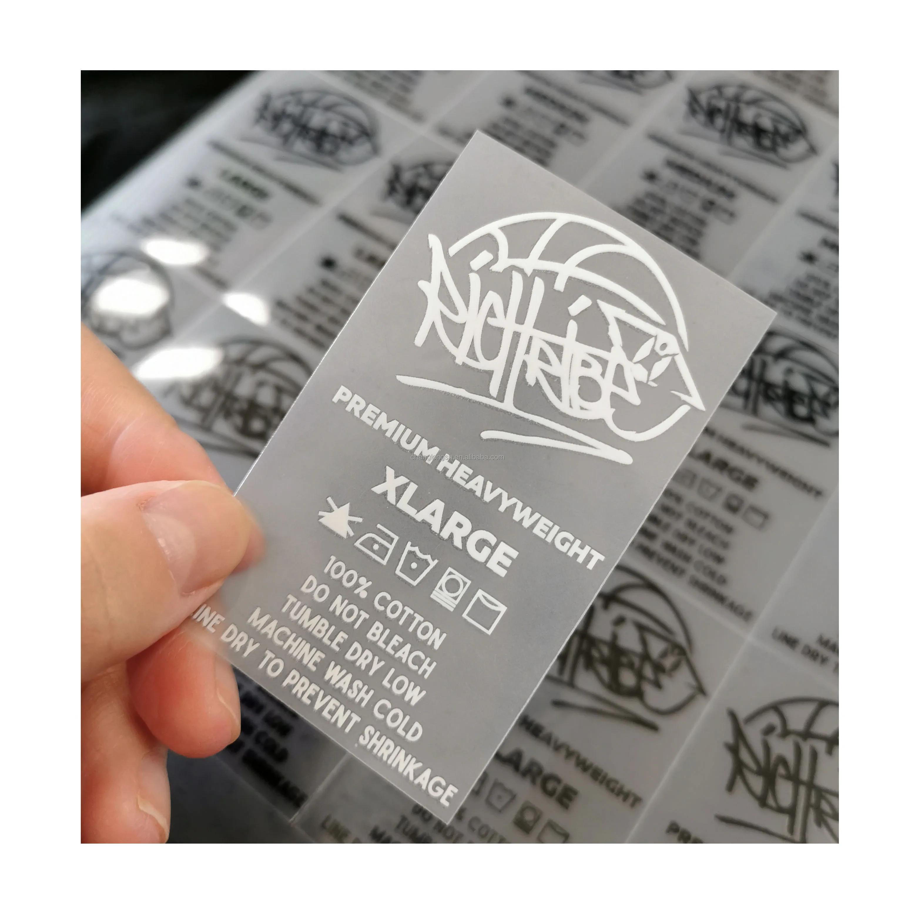 

Clothing accessories tagger labels garments heat transfer labels iron on