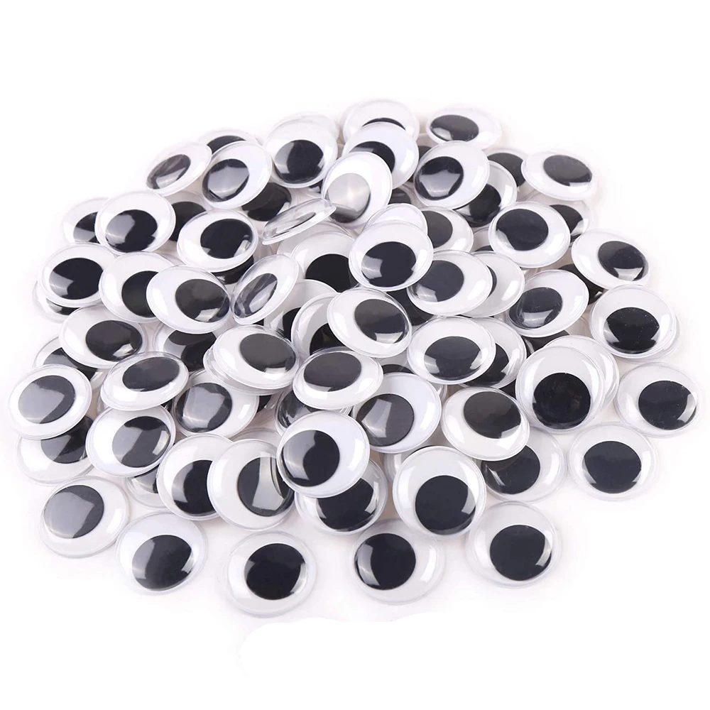 100pcs Assorted Size Self Adhesive Googly Eyes for DIY Scrapbooking Crafts Toys 