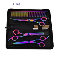 

Stainless Steel Scissors Hair Professional Barber Salon Hairdressing Shears Cutting Styling Tool 6 Inch Rainbow Pets Scissors