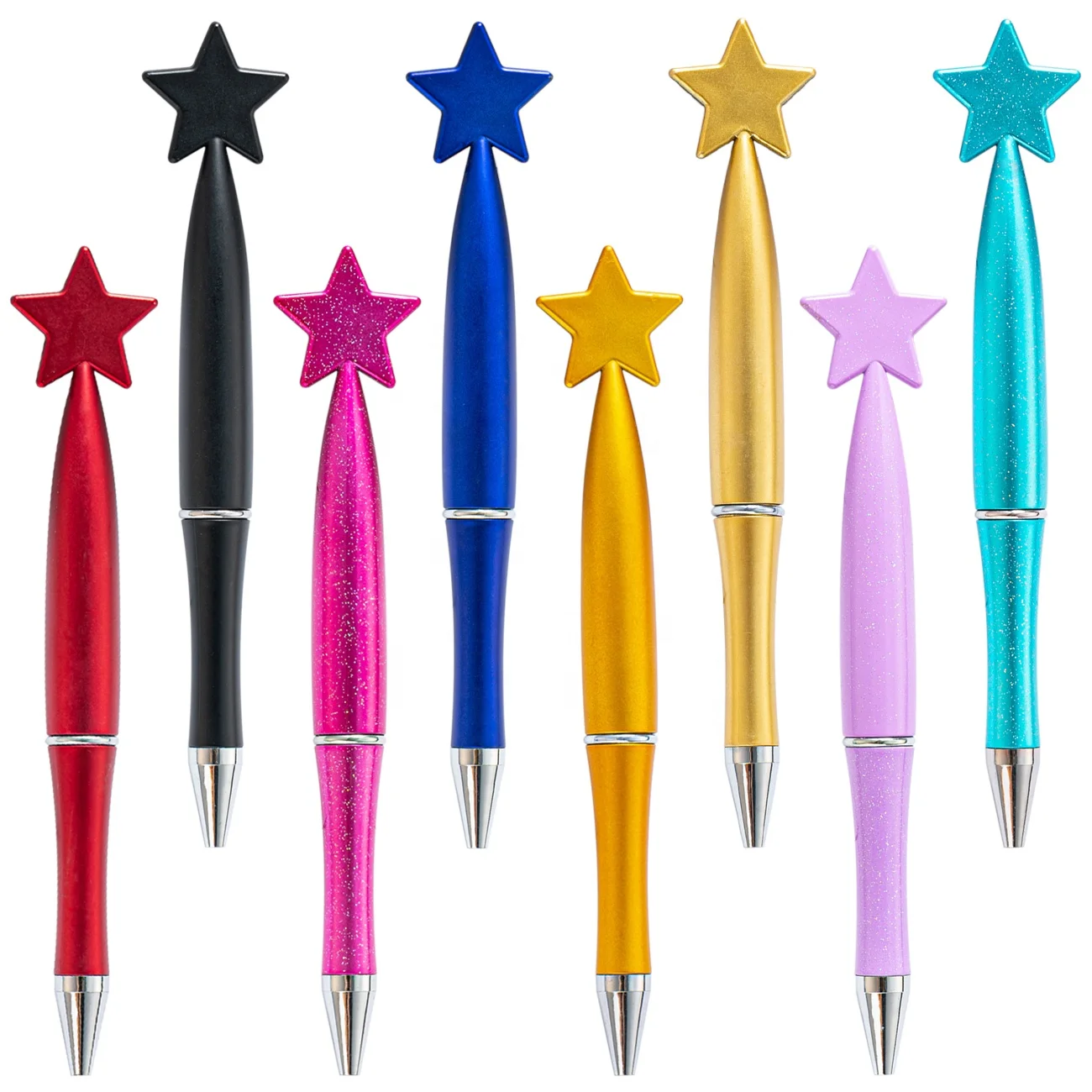 

New Arrival Promotional Cheap Assorted Colors Five-pointed Star Shape Ball Pens School Gifts Office Plastic Ball Point Pen