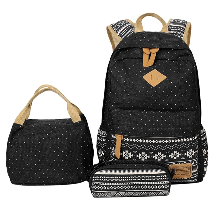 

2021 New design school backpack bag with insulated office lunch cooler bag together set, Black , blue , white ,customized color