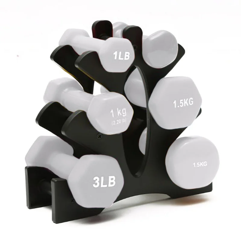 

Dumbbell Rack 3 Tree Tier Compact Rugged Anti-wear Dumbbell Holder For Household Use Sports Accessories Fitness Equipment Stand, Black