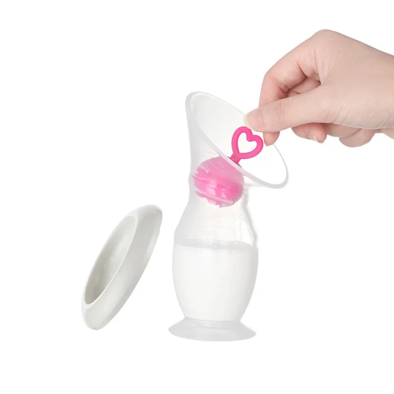 

BPA Free Custom Milk Saver Stopper Suction Manual Silicone Handsfree Portable Breast Pump With Lid