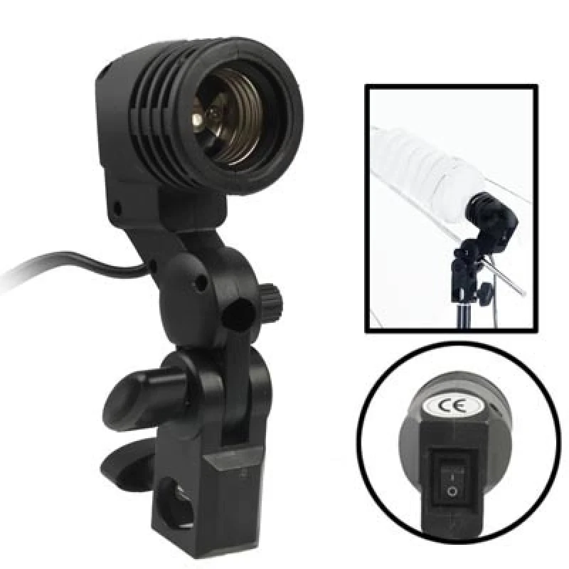 

Dropshipping E27 AC Socket Studio Light Mount Stand Umbrella Holder