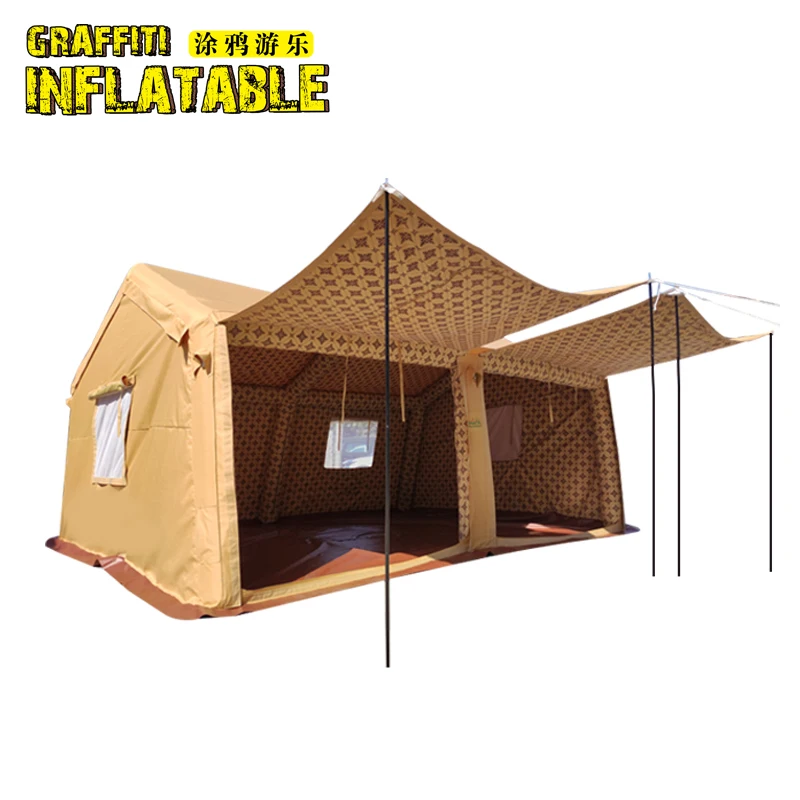 

AIR Tight Waterproof Inflatable Family Camping Recreation Tent W/Pump, As the picture