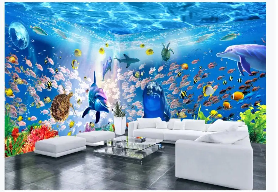3d Wall Decoration Underwater Sea Decoration Customized 3d Wallpaper  Adhesive - Buy Water-proof Wallpaper Adhesive,Self Adhesive Decorative  Wallpaper,Wallpaper 3d Self Adhesive Product on 