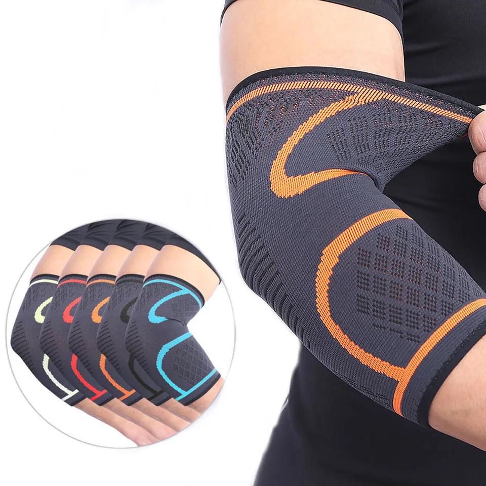 

AOLIKES 1PCS Support Elastic Gym Protective Pad Absorb Sweat Sport Basketball Arm Sleeve Elbow Brace