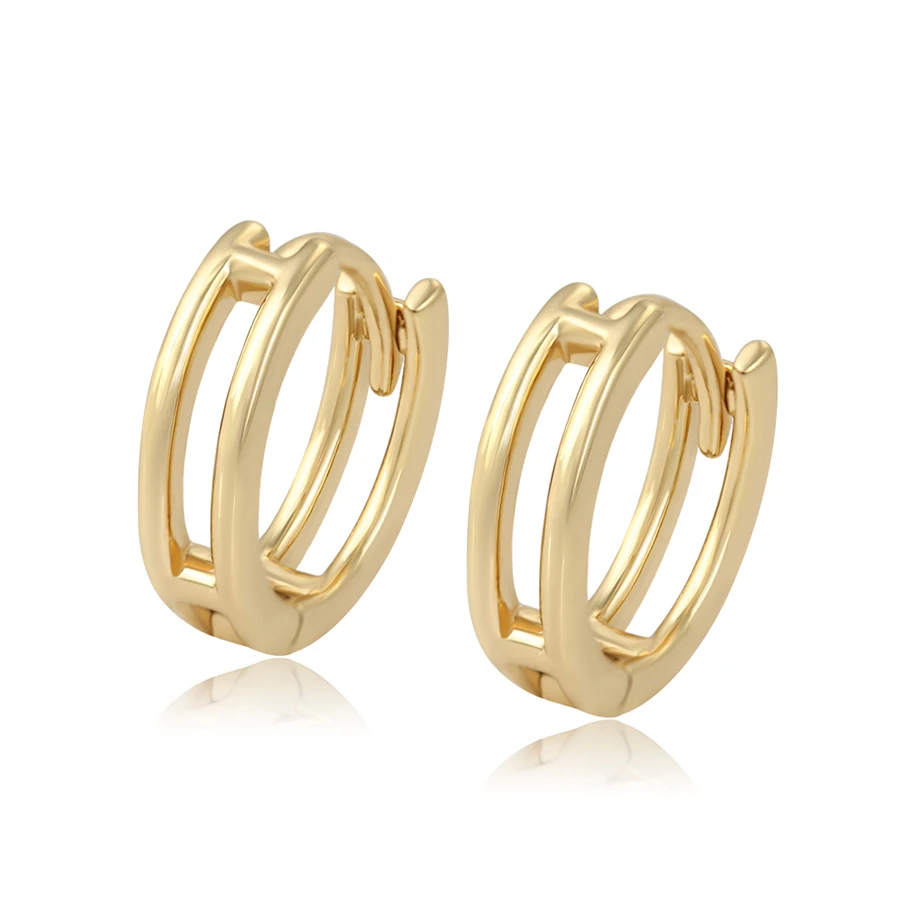 

99156 Xuping fashion jewelry 2019 new design, 14K gold plating environmental copper hoop earrings for women