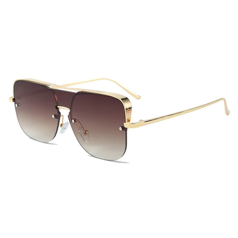

New Arrival Vintage Fashionable Metal Vision Conjoined UV400 Lenses Women Sunglasses, 7 colors