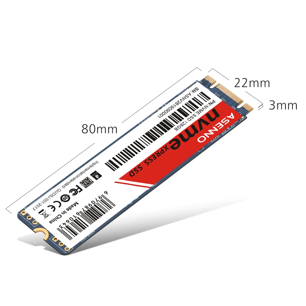 

ASENNO NVME PCIE 128GB high performance up to 4000MB/s internal hard drive nvme m.2 ssd hardisk