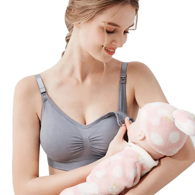 

Plus Size During Sujetador De Lactancia Seamless Wireless Breastfeeding Bra Front Open Maternity Nursing Bra For Womens