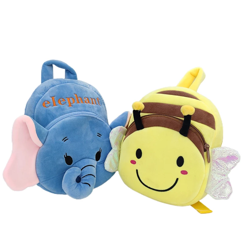 

Wholesale Cheap Cute Cartoon School Bag Animal Plush Backpack Children Kids Backpack, Blue,yellow