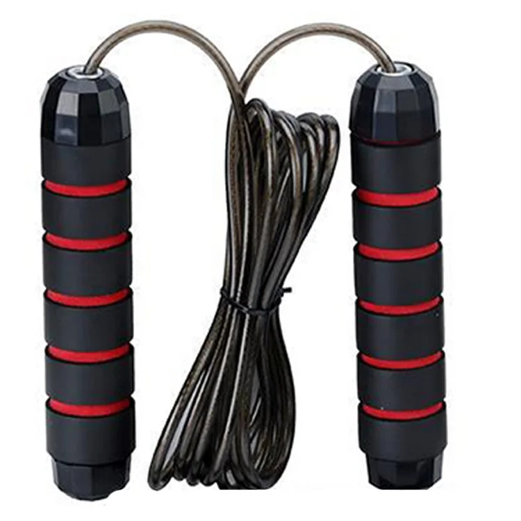 

OEM Custom High Fast Aluminum Handle Skipping Rope Adjustable Speed Jump Rope Workout Weighted Jump Rope, Black,red,blue,green