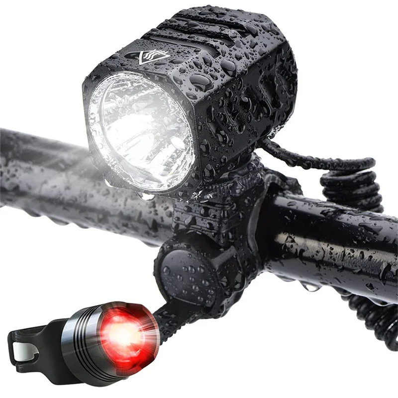 

Bicycle Light Set 1200LM USB Chargeable LED Mountain Bike Light Waterproof Cycling Lantern for Bike Accessories