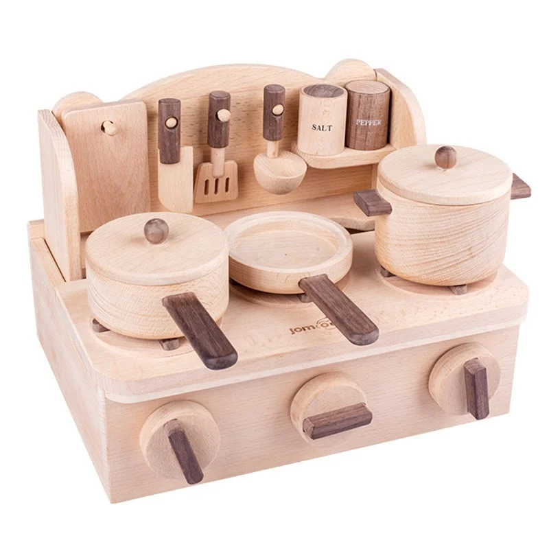 Factory Direct Sale Kids Simulated Kitchen Cooking Wooden Toy Kids