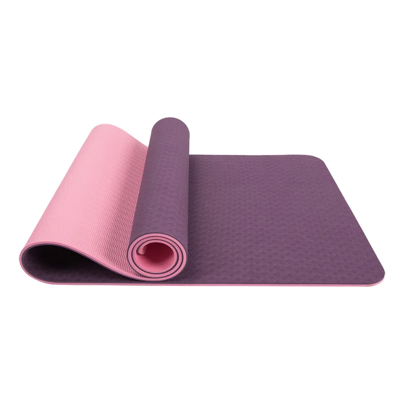 

Non Slip Eco 6MM Purple Double TPE Large Yoga Mat, Customized