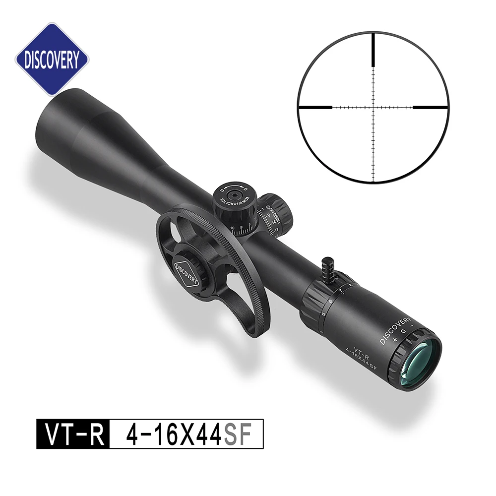 

Discovery Hunting Long Range Scopes for Rifles VT-R 4-16X44SF, Second Focal Plan Scope , 30mm Tube Dia W/ Side Wheel