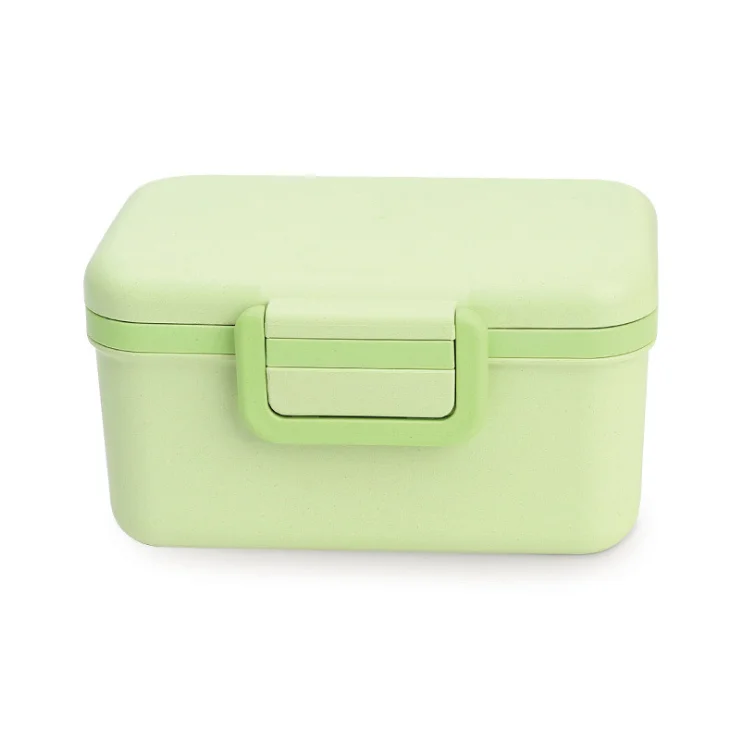 

A352 Japanese Style Multi-layer Bamboo Fiber Lunch Boxes Tableware Student Sealed Lunch Box, Beige/pink/green