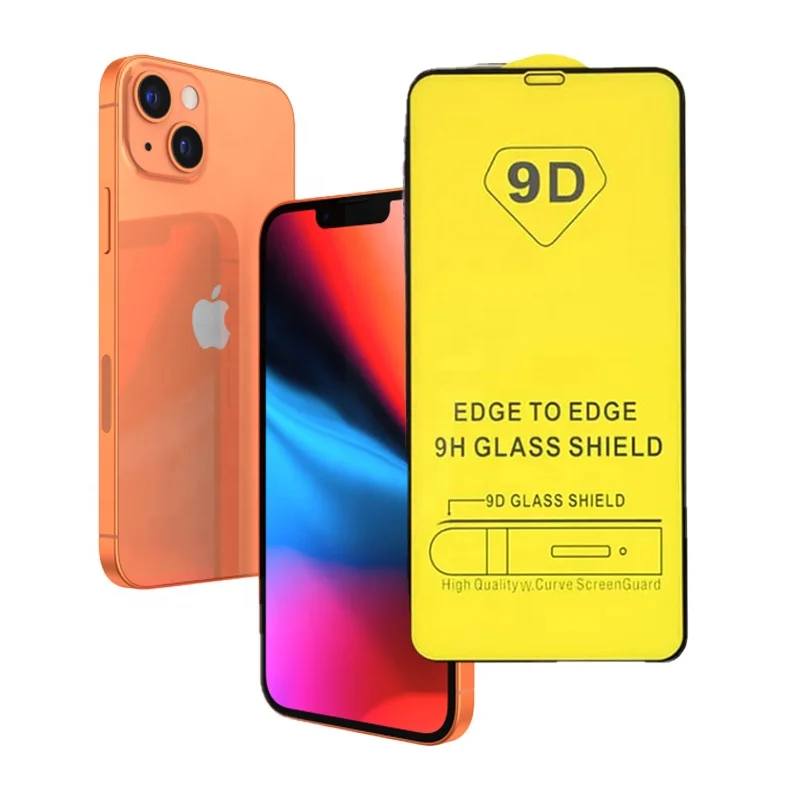 

9D For iphone 13 Full cover tempered GLass For iphone 12 pro max 12mini phone tempered glass screen protector, Transparent