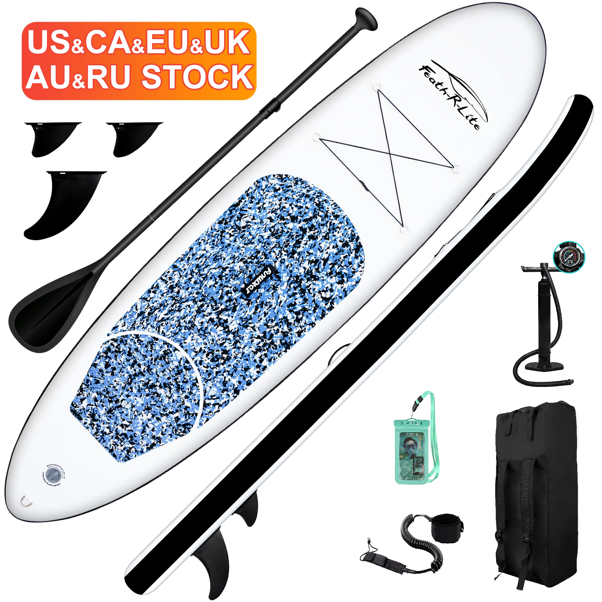 

FUNWATER Dropshipping OEM Cheap price blue surfingboard wholesale surfboards inflatable standup sup CE paddle board surf board
