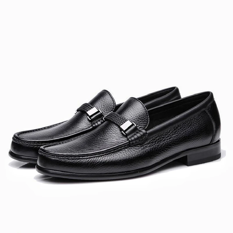 

Genuine Leather Men Loafers Size 7~12 Men Casual Dress Shoes Natural Cow Leather Shoes Men #TT730