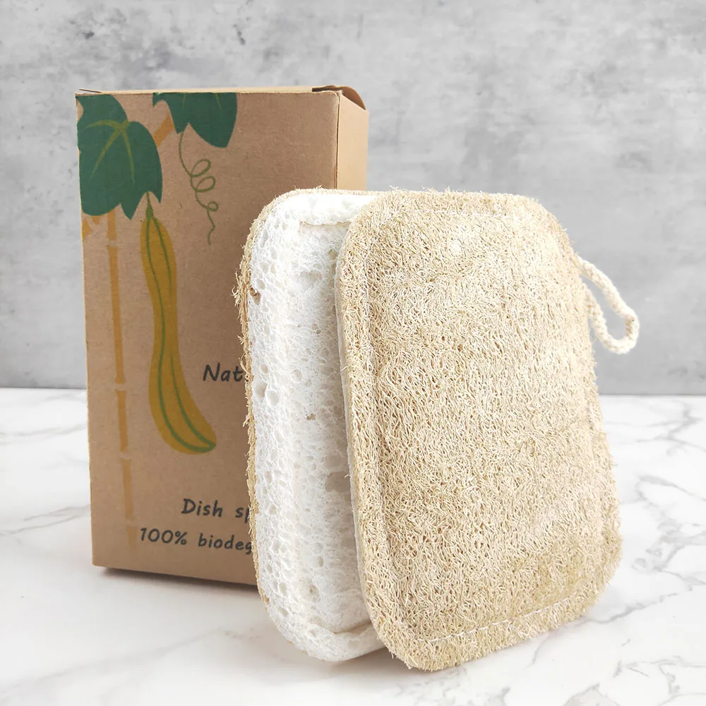 

Custom Eco Friendly Biodegradable Loofah Wood Pulp Kitchen Cellulose Dish Cleaning Sponge