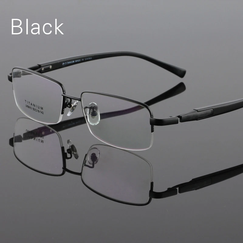 

Titanium Acetate Glasses Frame Men Prescription Eye Glasses Semi Rim Half Square Eyeglasses Myopia Optical Eyewear