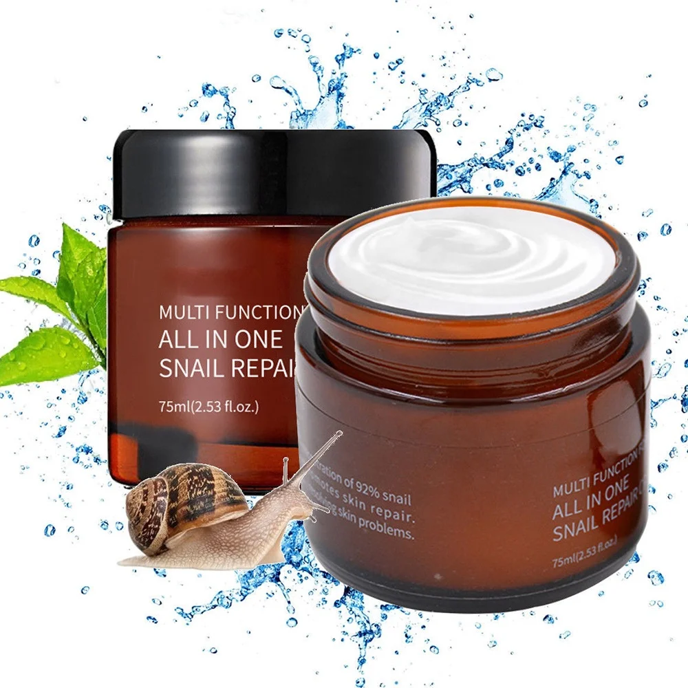 

Private Label Organic Natural Face Whitening Moisturizer Night Cream Female Skin Care Sea Buckthorn Oil Snail Repair Face Cream
