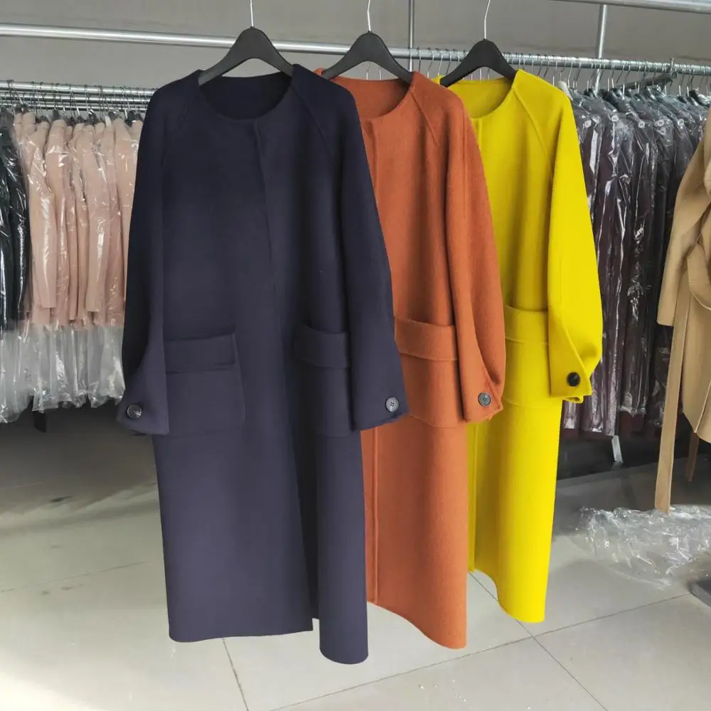 

High Quality cashmere coat 100 % women custom winter coats handmade wool coat, Picture or customed