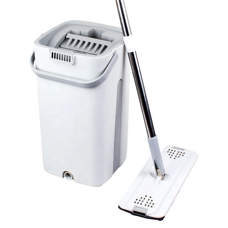 

Cleaning System Floor Spinning Mop Spin Flat Mop Home Cover Metal Head Fabric Packaging Plastic magic mops bucket