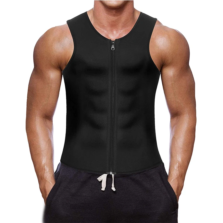 

Vedo Shapewear Custom Logo Men Gym Corset Body Shaper Shapewear Workout Strap Slim Sauna Suit Sweat Neoprene Sauna Vest, Black