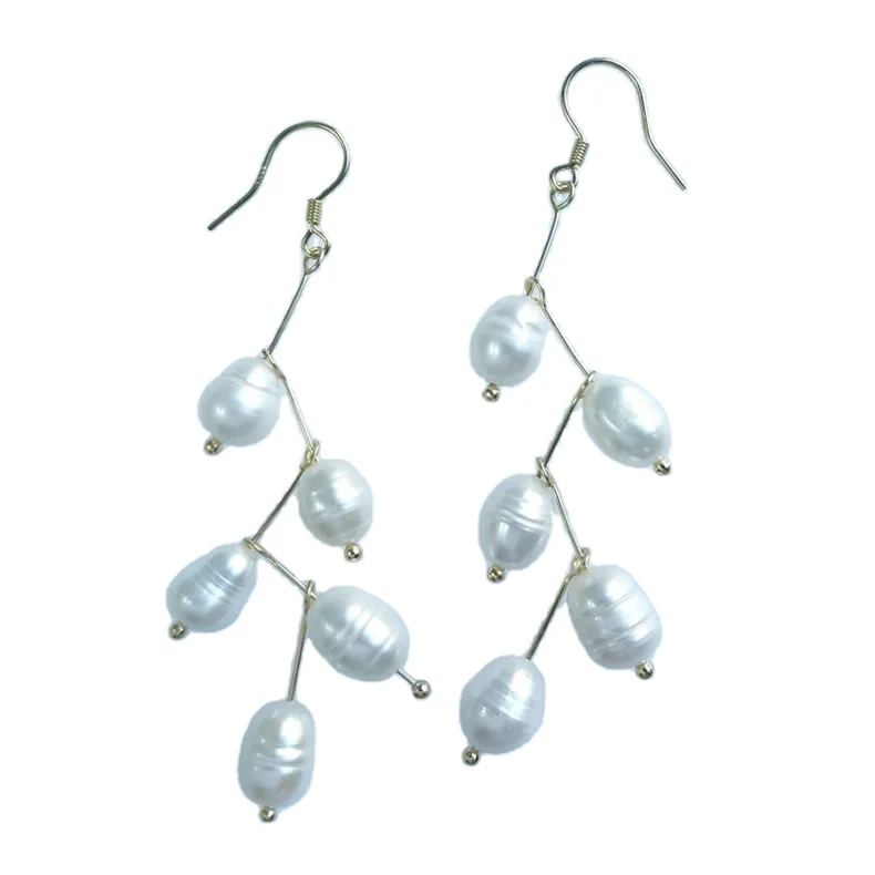 

E104 Wholesale Fashion Bohemia Korea style bouquet firework shaped pearl delicate earrings for women jewelry