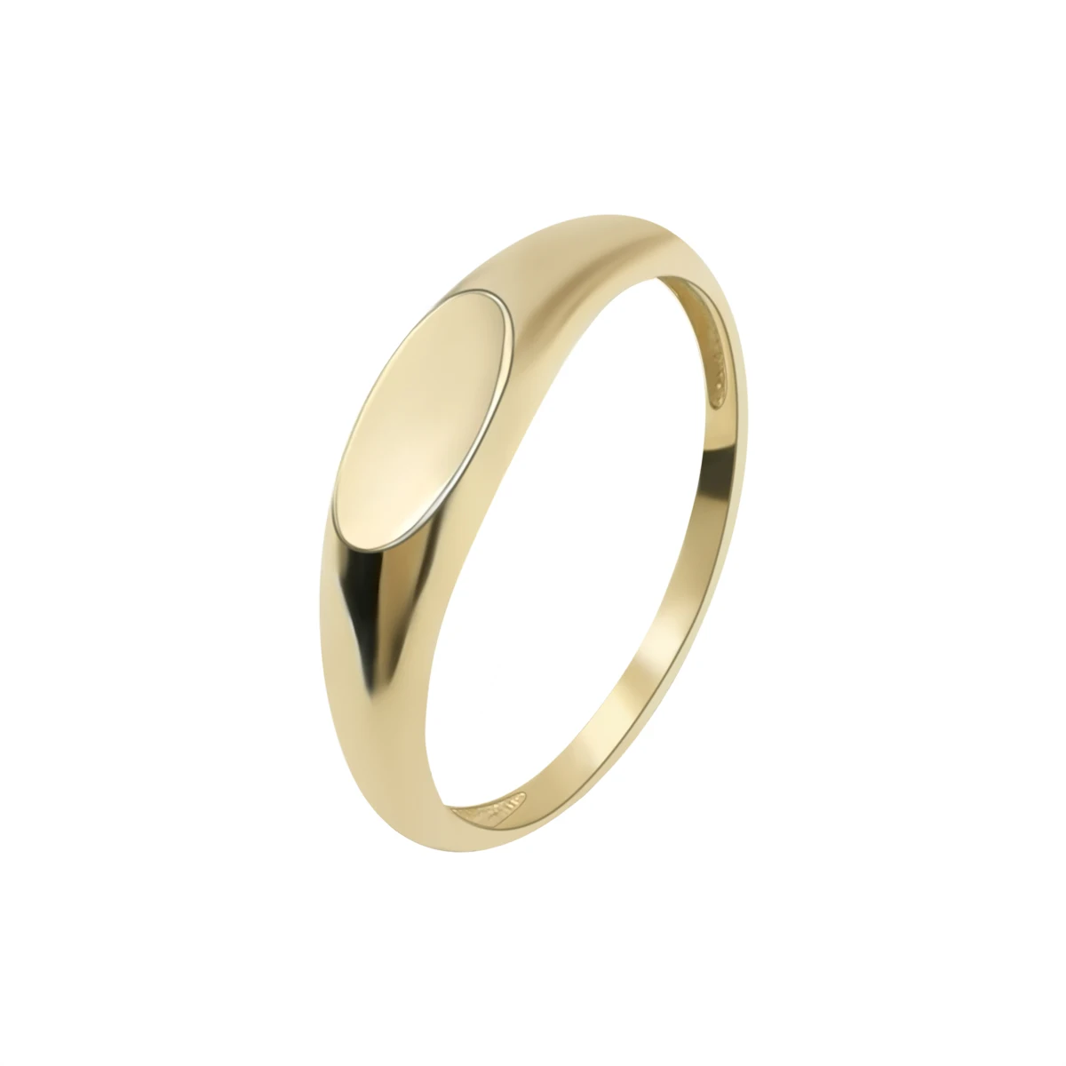 

Solid Gold Ring 9K/14K Custom Engraved Logo Fashion 9k 14k 18k Real Gold Ring Women Jewelry Signet Ring