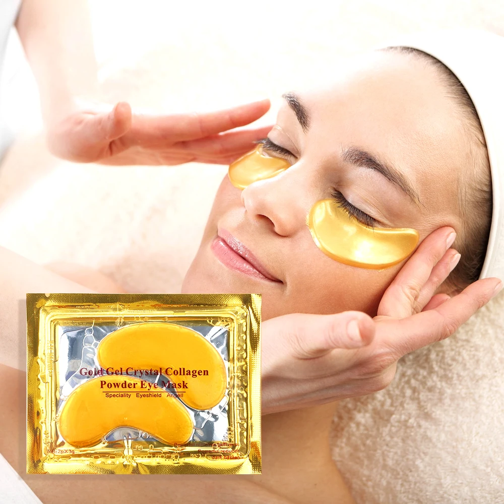 

Wholesale Collagen Anti-dark Under Eye Pads Private Label Undereye Custom Gel Eye Mask Cosmetic Skin Care 24K Gold Eyemask