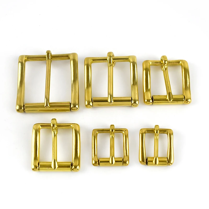 

MeeTee BF463 Brass Buckle for Leather Belt Hardware Accessory Backpack Strap Adjustable Clasp Buckle Handbag Roller Pin Buckles