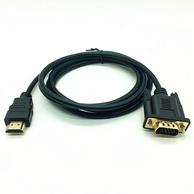 

1.8m HDMI to VGA Cable Male to Male converter for Computer Desktop Laptop PC, Monitor, Projector, HDTV, Raspberry Pi, Roku, Xbox, Black/white