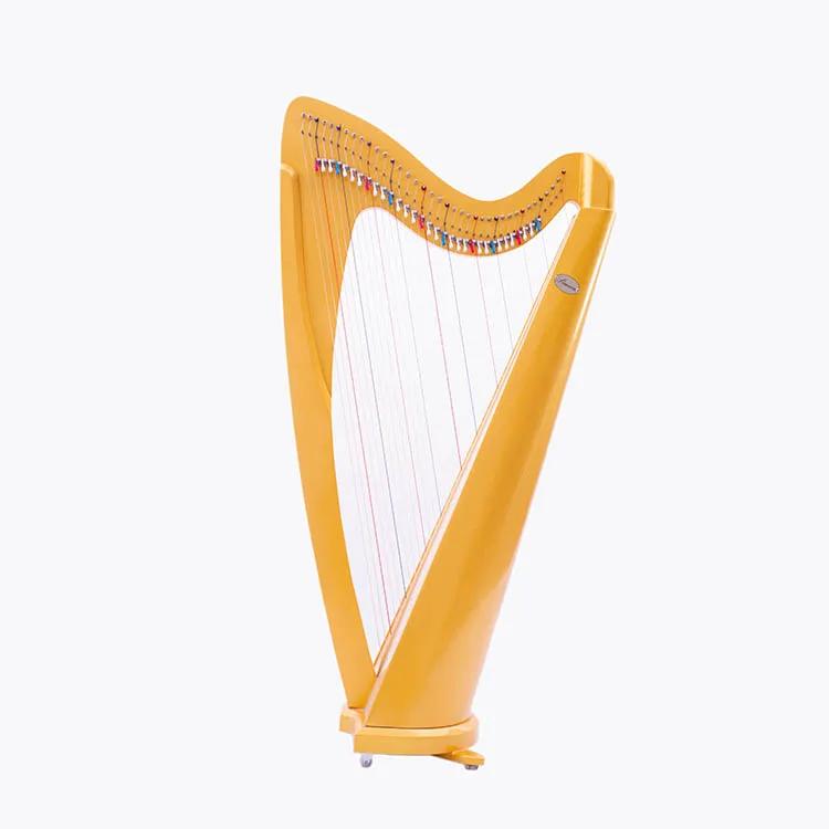 

Musical Instrument Lever Harp Golden 38-String Harp for Sale