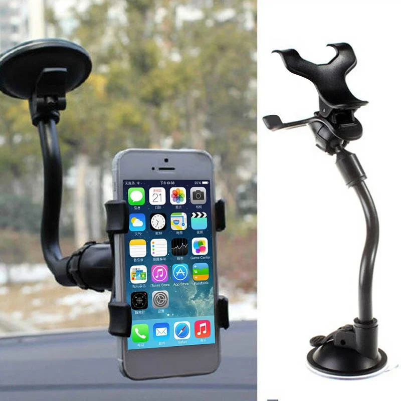 

Car Bracket Holder Auto Black Rearview Mirror 360 Degree Rotation GPS Mobile Phone Holder Stand