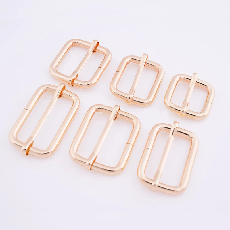 

High Grade Bag Accessories Adjuster Buckle Metal Zinc Alloy Wholesale, Custom Black Adjustable Metal Buckle for Bags Backpack, Shiny light gold/customized