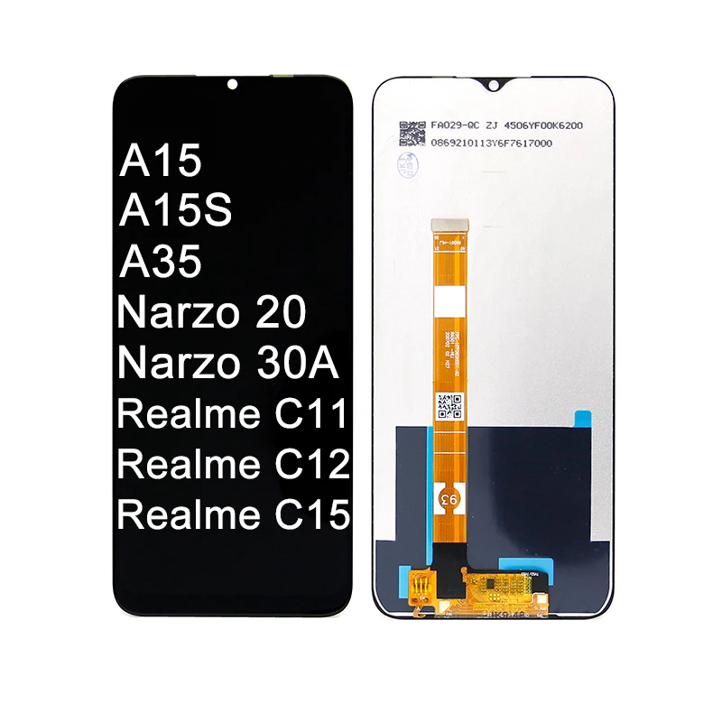 

Mobile Phone LCD Display for OPPO Realme C11 C12 C15 A15 A15S A35 Narzo 20 narzo 30a touch lcd screen replacement