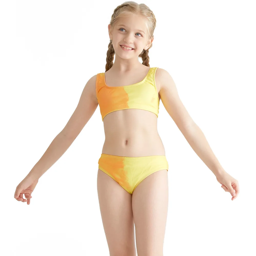 

2021 New Trendy Child Swimwear Temperature Change Discoloration Water Children Swimwear U Neck Two Piece Kid Swimsuit&Beachwear, Picture show