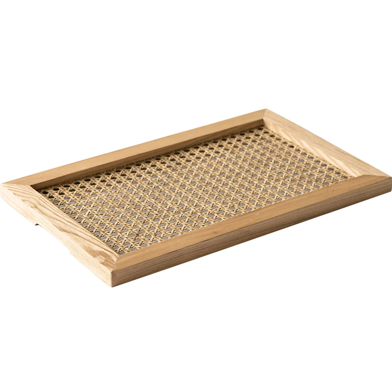 

Wholesale wicker rattan woven handmade home dercor cake fruit food wood serving storage tray, Natural or customized