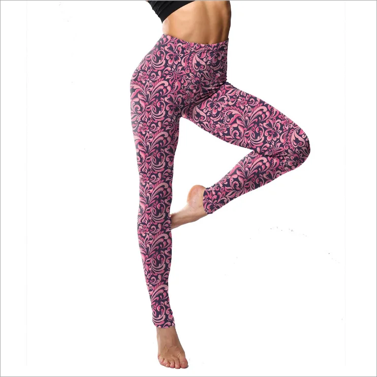 

Make your own brand PINK HEART print leggings Milk Silk Soft Brushed Fashion, Picture